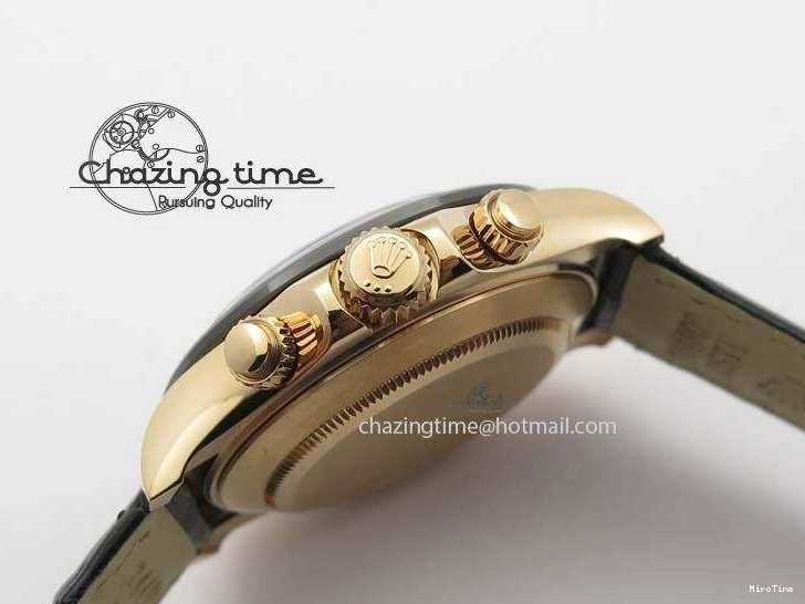 MiroTime 0326 Comfortable Daytona 116515 Noob 1:1 Best Edition Black RG Dial On Black Leather Strap A 3788